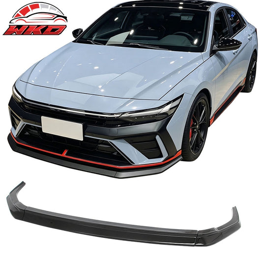 Wholesale 24-26 Hyundai Elantra N & N Line Front Bumper Lip Chin Spoiler Gloss Black - Wikond Auto