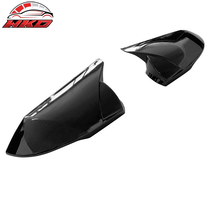 Fits 21-26 Hyundai Elantra 4DR Sedan Gloss Black ABS Rear View Side Mirror Cover