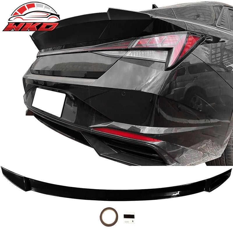 Wholesale 21-26 Hyundai Elantra Sedan M4 Style Gloss Black ABS Rear Trunk Spoiler Lip