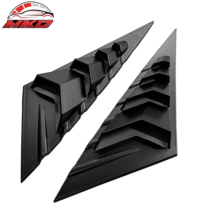 Fits 21-26 Hyundai Elantra 4DR Matte Black ABS 2PC Rear Side Vent Window Louver