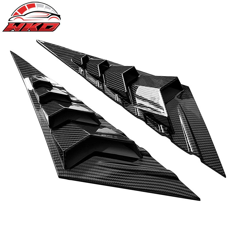 Fits 21-26 Hyundai Elantra Side Window Louvers Carbon Fiber Print