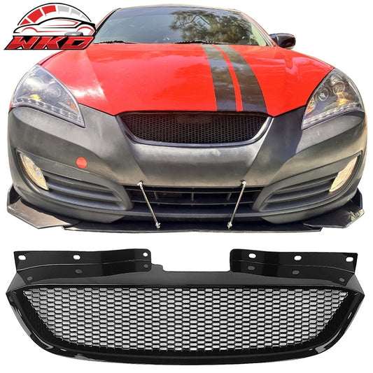 Wholesale 10-12 Hyundai Genesis Coupe Honeycomb Style Upper Grille Gloss Black ABS - Wikond Auto