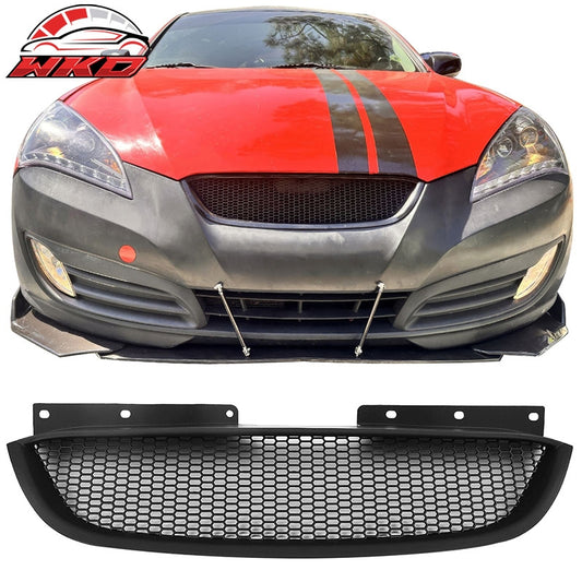 Wholesale 10-12 Hyundai Genesis Coupe Honeycomb Style Upper Grille Matte Black ABS - Wikond Auto