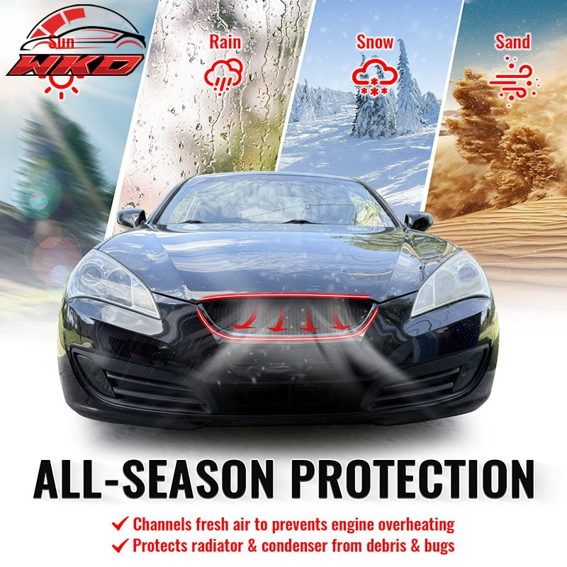 Fits 10-12 Hyundai Genesis Coupe Honeycomb Style Upper Grille Matte Black ABS