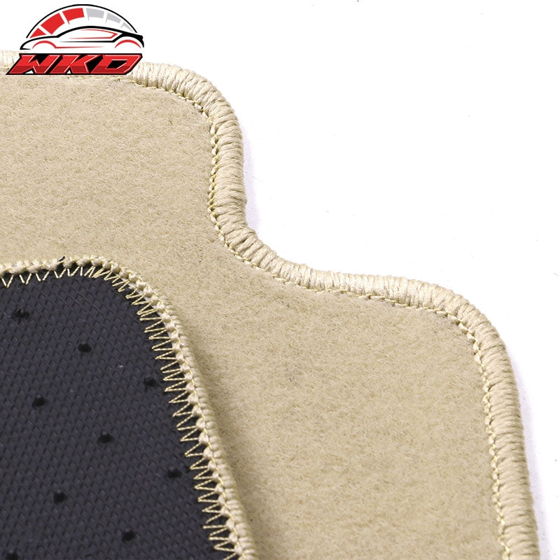 Fits 22-24 Hyundai Ioniq 5 4DR Front & Rear Floor Mats Carpet Nylon 4PCS - Beige