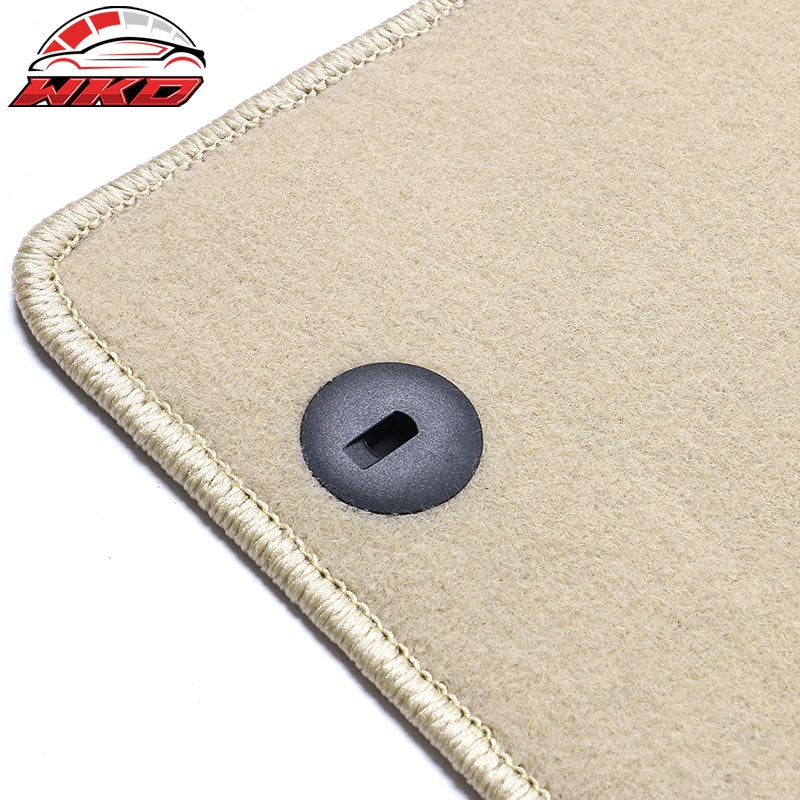 Fits 22-24 Hyundai Ioniq 5 4DR Front & Rear Floor Mats Carpet Nylon 4PCS - Beige