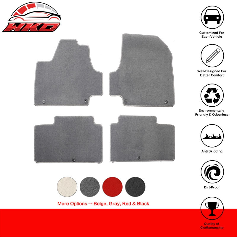 Wholesale 22-24 Hyundai Ioniq 5 4DR Front & Rear Floor Mats Carpet Nylon 4PCS - Gray - Wikond Auto
