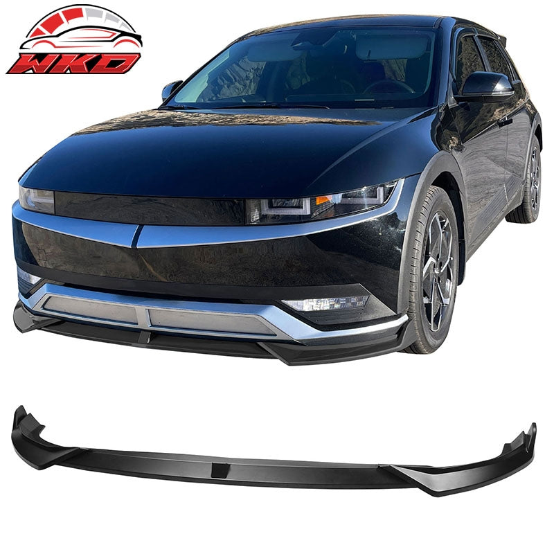 Wholesale 22-24 Hyundai Ioniq 5 IKON Style 3PC Front Bumper Lip Spoiler Matte Black PP
