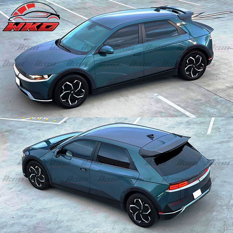 Fits 22-25 Hyundai Ioniq 5 N ABS Add-on Trunk Spoiler Middle Lip Gloss Black