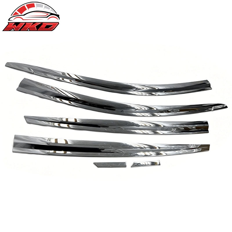 Wholesale 17-22 Hyundai Ioniq Window Visors ABS Chrome Sun Rain Guard Deflector 6PCS - Wikond Auto