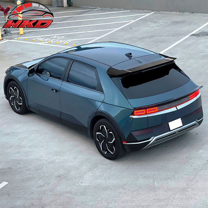 Fits 22-24 Hyundai Ioniq 5 IKON Style Gloss Black Rear Roof Spoiler Wing ABS 3PC