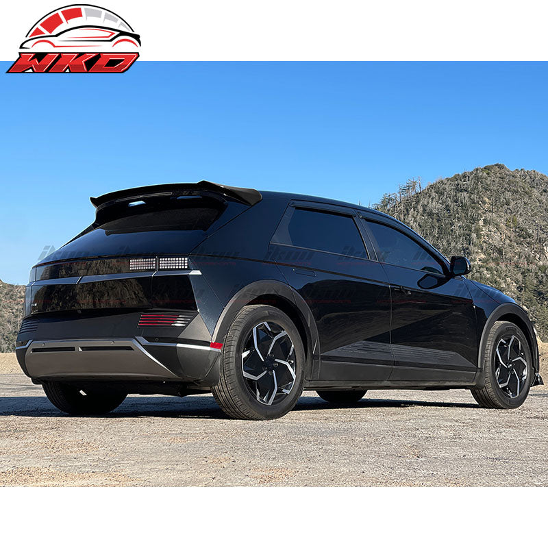 Fits 22-24 Hyundai Ioniq 5 IKON Style Gloss Black Rear Roof Spoiler Wing ABS 3PC