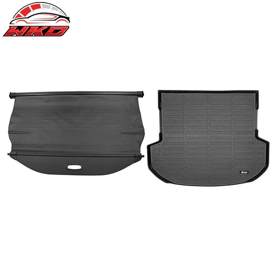 Wholesale 21-23 Hyundai Santa Fe 3D TPE Rear Trunk Mat Cargo Liner Pad + Cargo Cover - Wikond Auto