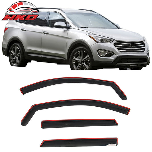 Wholesale 13-18 Hyundai Santa Fe In-Channel Window Visors Vent Rain Guards Deflectors - Wikond Auto