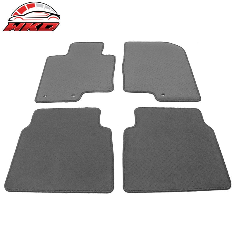 Fits 11-14 Hyundai Sonata Car Floor Mats Liner Front Rear Nylon Grey Carpet 4PC