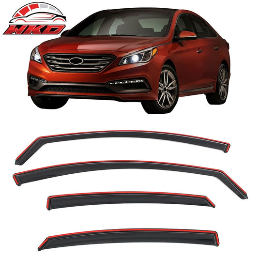 Wholesale 15-19 Hyundai Sonata In-Channel Window Visors Vent Rain Guards Deflectors - Wikond Auto