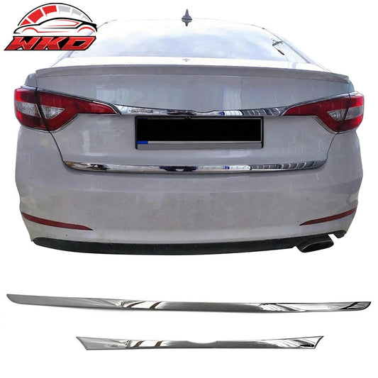 Wholesale For 2014-2017 Hyundai Sonata 2PCS Tail Trunk Garnish Decorative Trims Chrome ABS - Wikond Auto