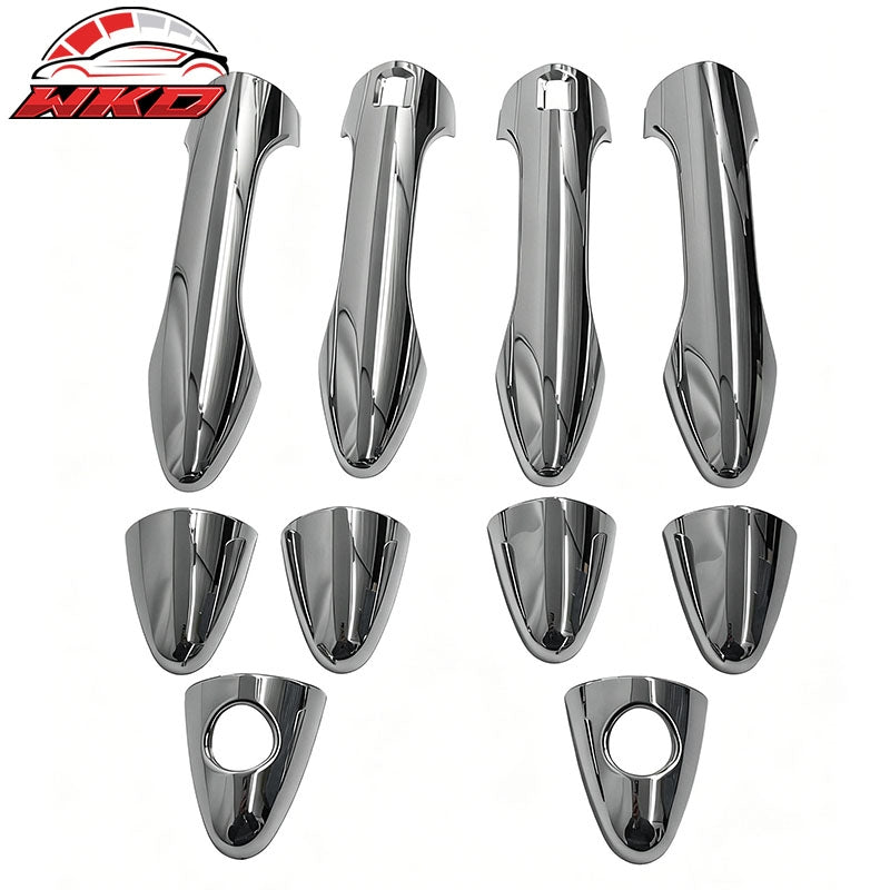 Fits 10-15 Hyundai Tucson Chrome Side Door Handle Cover ABS w/ 1 or 2 Keyholes