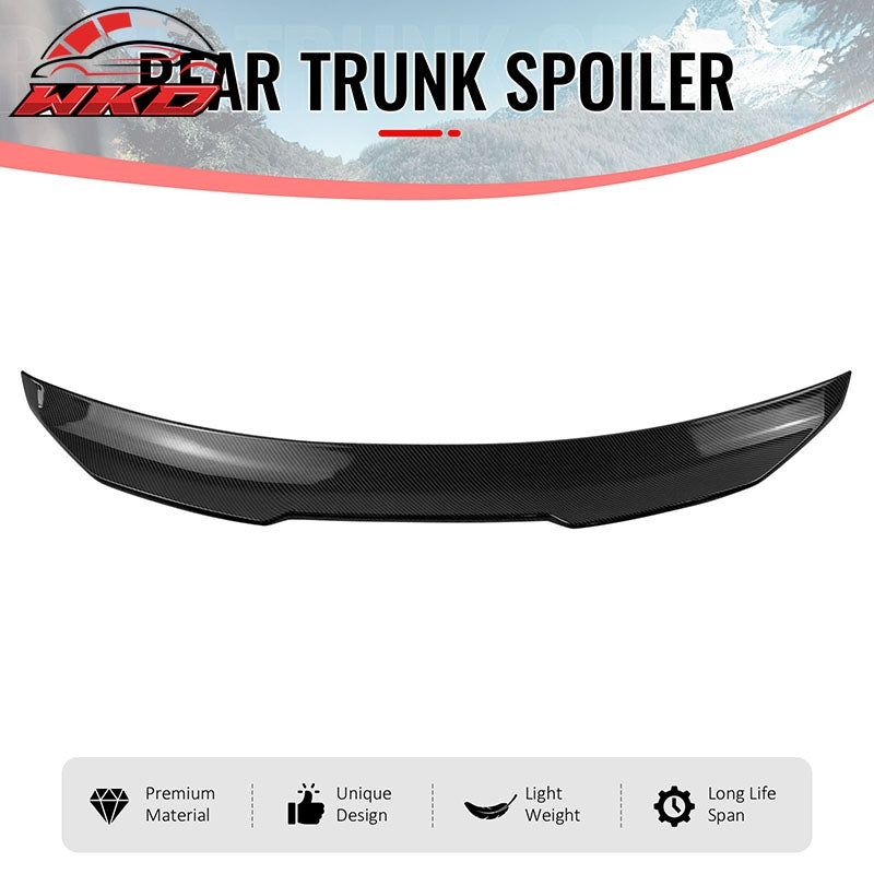 Fits 09-15 INFINITI G37 G25 Q40 Trunk Spoiler Carbon Fiber Print PSM Style ABS