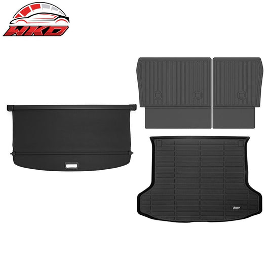 Wholesale 22-25 INFINITI QX55 Carbon Fiber Texture Cargo Cover + Backrest + Trunk Mat - Wikond Auto