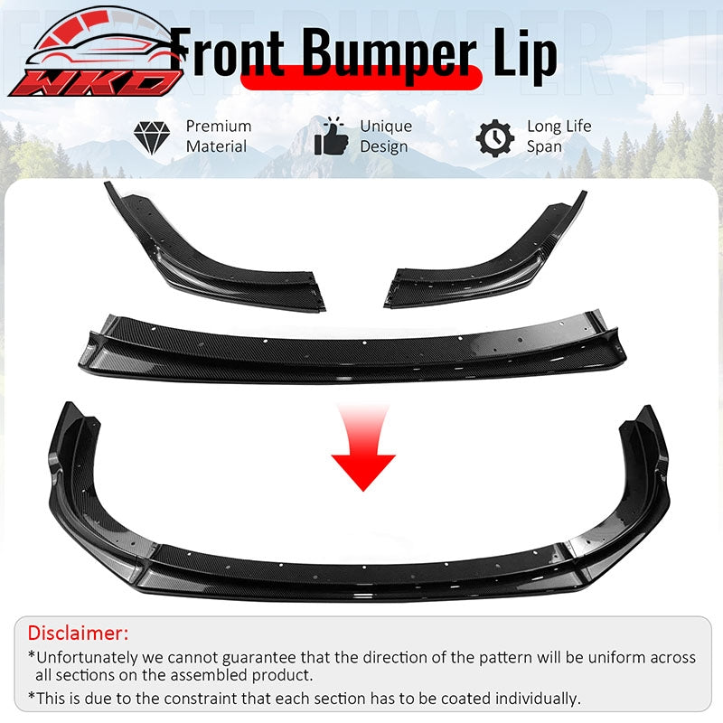 Wholesale 08-10 Impreza WRX STI IKON Front Bumper Lip Chin Spoiler Carbon Fiber Print - Wikond Auto
