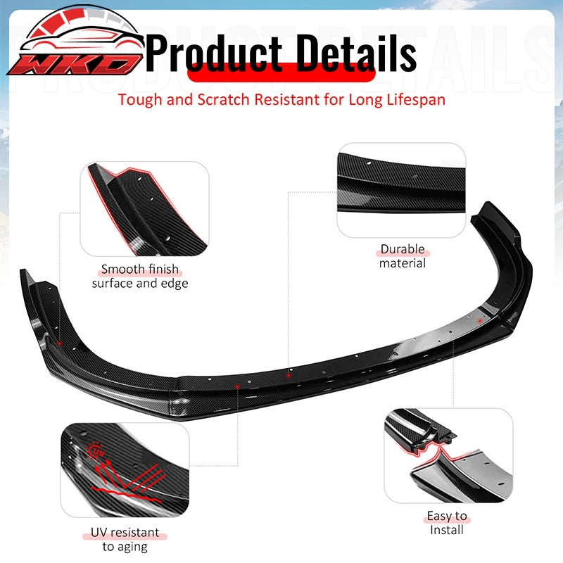 Wholesale 08-10 Impreza WRX STI IKON Front Bumper Lip Chin Spoiler Carbon Fiber Print - Wikond Auto