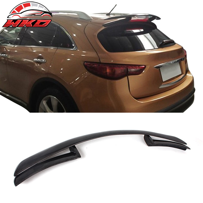 Fits 09-12 Infiniti FX35 FX50 S51 SUV VE Style Rear Roof Spoiler Carbon Fiber CF