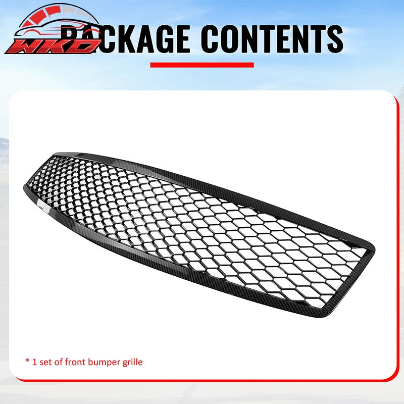 Fits 07-08 Infiniti G35 4Dr Honeycomb Style Upper Grille Carbon Fiber Print ABS