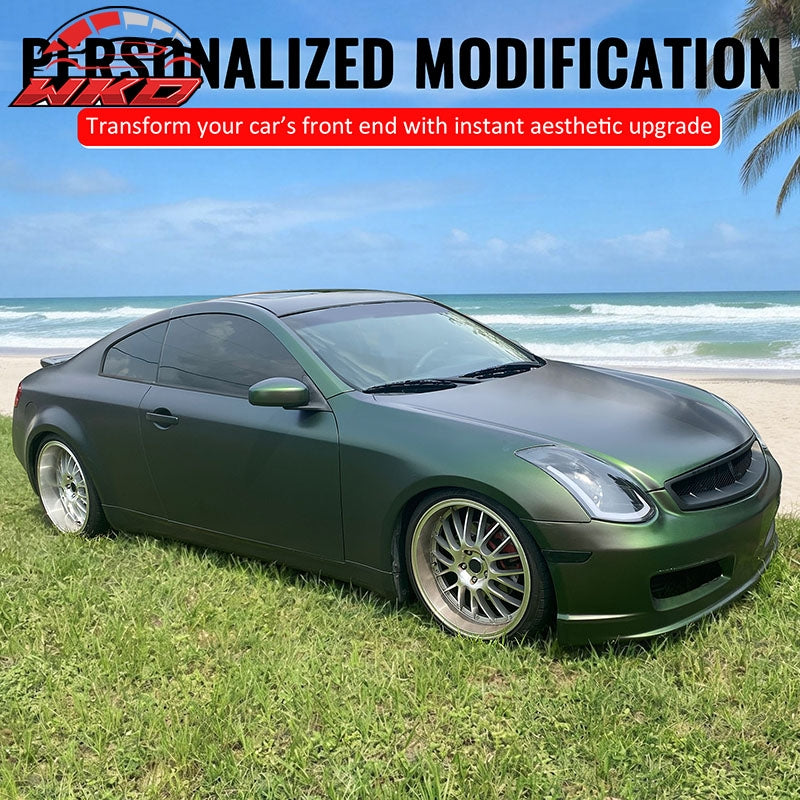 Wholesale For 03-07 Infiniti G35 Coupe JDM Style Front Bumper Upper Grille Gloss Black ABS - Wikond Auto