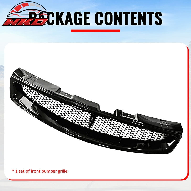 Wholesale For 03-07 Infiniti G35 Coupe JDM Style Front Bumper Upper Grille Gloss Black ABS - Wikond Auto