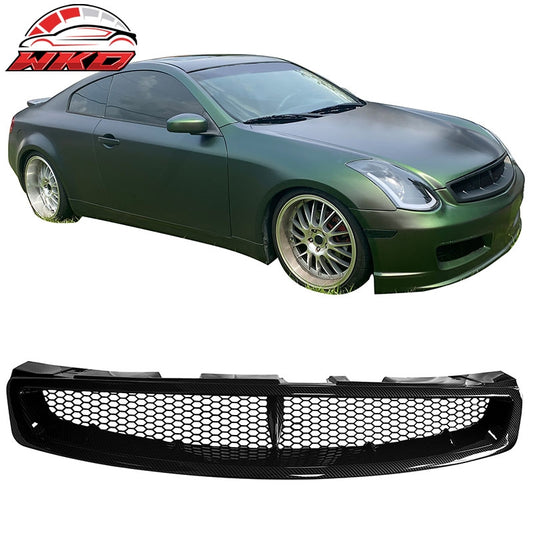 Wholesale 03-07 Infiniti G35 Coupe JDM Style Front Upper Grille Carbon Fiber Look ABS - Wikond Auto