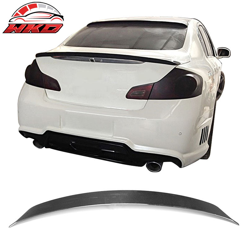 Fits 07-15 Infiniti G35 G25 G37 Q40 Sedan VIP Trunk Spoiler Matte Carbon Fiber