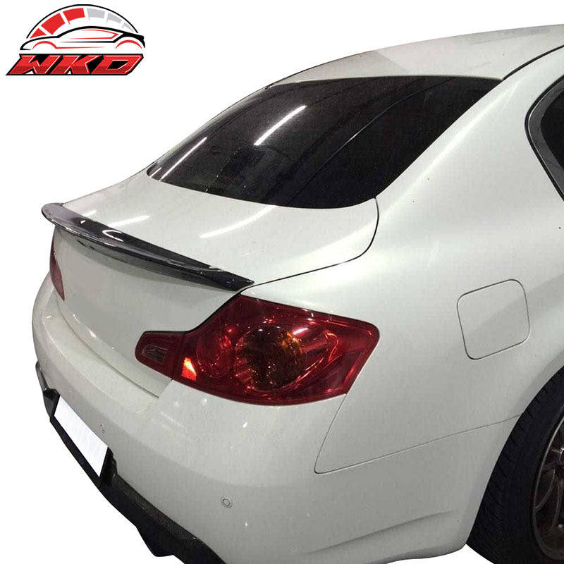 For 07-15 Infiniti G35 G25 G37 Q40 4DR JDM Matte Carbon Fiber Rear Trunk Spoiler