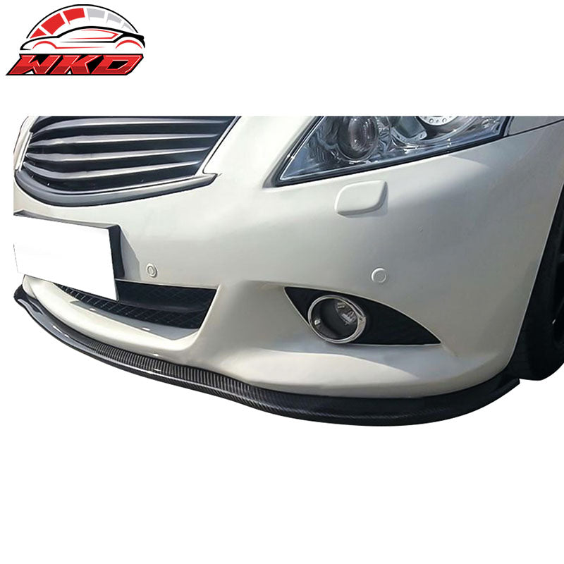 Fits 08-14 Infiniti G37 Coupe ST Style Front Bumper Lip Carbon Fiber CF