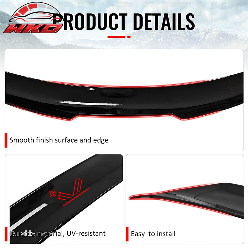 Fits 09-15 Infiniti G37 G25 Q40 4DR Trunk Spoiler Wing Gloss Black PSM Style ABS
