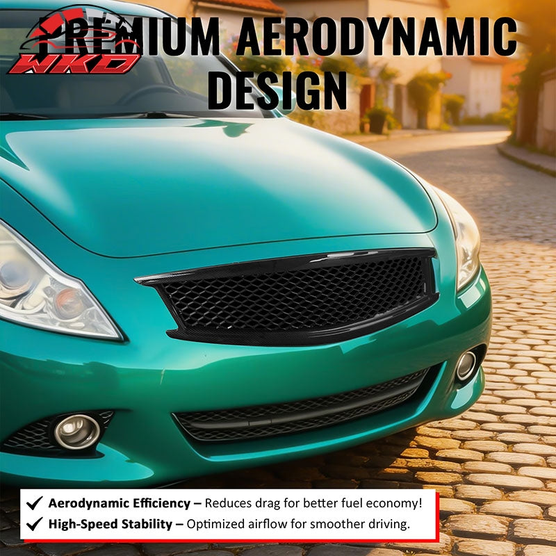Wholesale 10-15 Infiniti G37 G25 Q40 Sedan Honeycomb Style Upper Grille Matte Black - Wikond Auto
