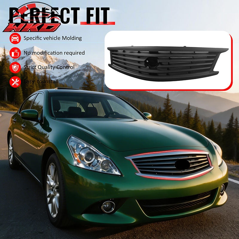 Wholesale 10-15 Infiniti G37 G25 Q40 Sedan OE Style Front Upper Grille Matte Black - Wikond Auto