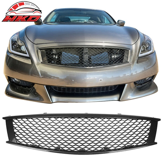 Wholesale 08-15 Infiniti G37 Q60 Coupe Honeycomb Style Grille Carbon Fiber Print ABS - Wikond Auto