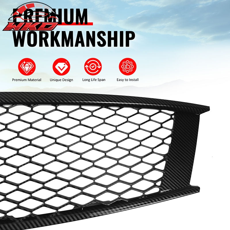 Fits 08-15 Infiniti G37 Q60 Coupe Honeycomb Style Grille Carbon Fiber Print ABS