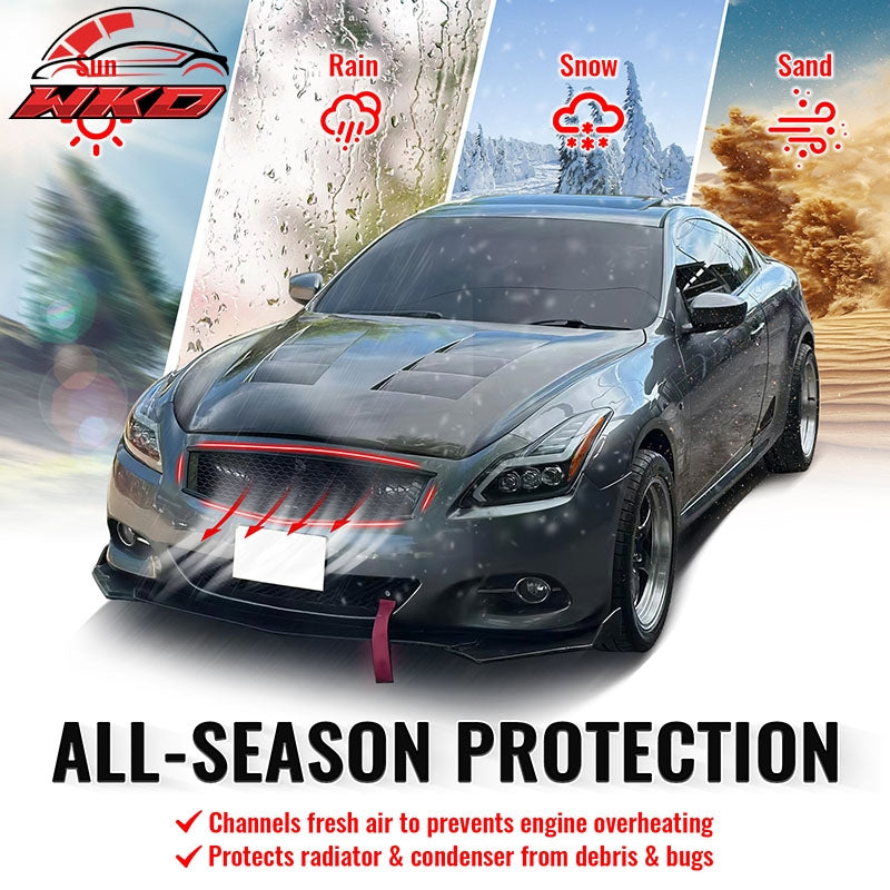 Wholesale 08-15 Infiniti G37 Q60 Coupe Honeycomb Style Upper Grille Gloss Black ABS - Wikond Auto