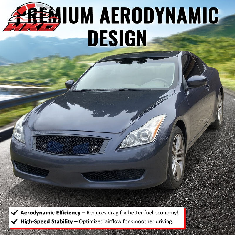 Wholesale 08-15 Infiniti G37 Q60 Coupe Honeycomb Style Upper Grille Gloss Black ABS - Wikond Auto