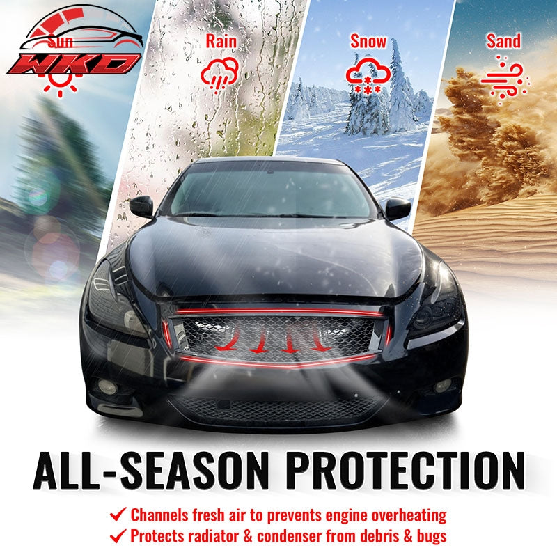 Wholesale 08-15 Infiniti G37 Q60 Coupe Honeycomb Style Upper Grille Matte Black ABS - Wikond Auto