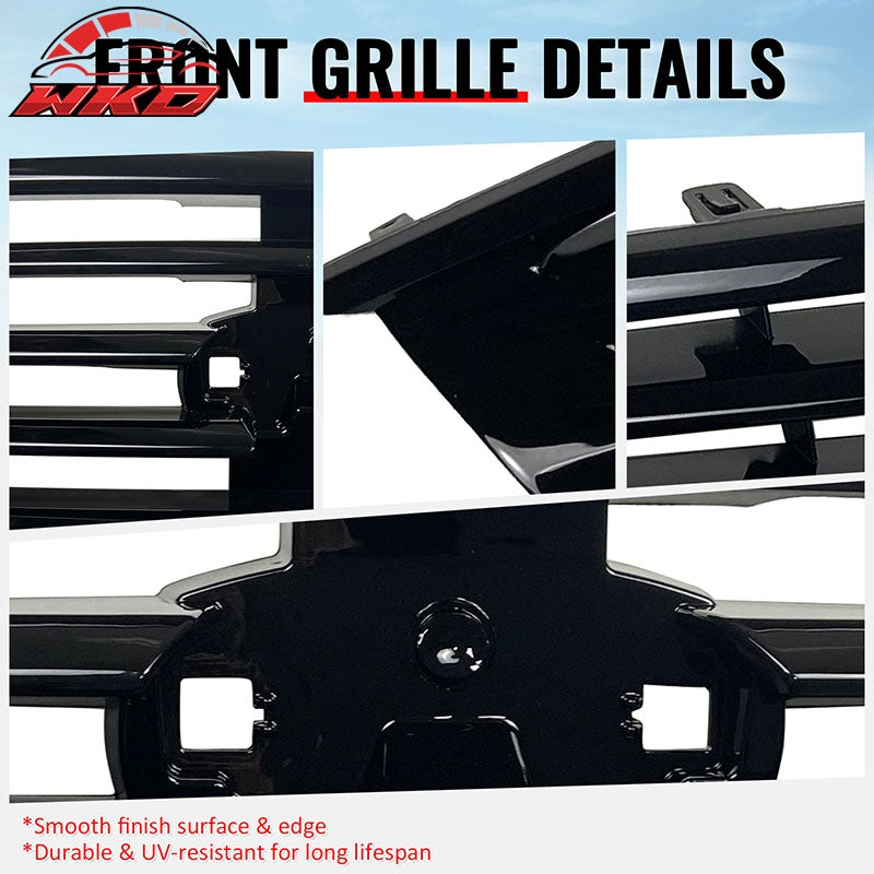 Fits 08-15 Infiniti G37 Q60 Coupe OE Style Front Upper Grille Gloss Black ABS