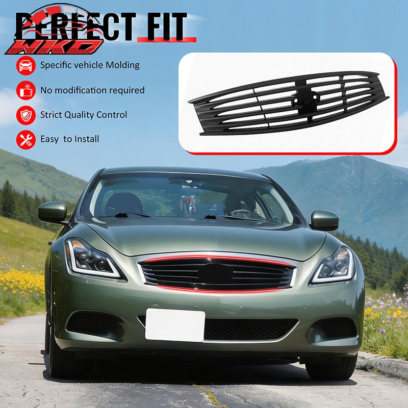 Wholesale 08-15 Infiniti G37 Q60 Coupe OE Style Front Upper Grille Matte Black ABS - Wikond Auto