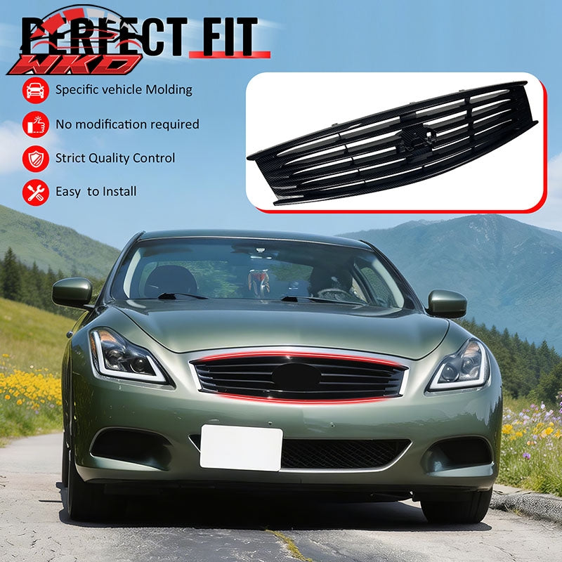 Wholesale 08-15 Infiniti G37 Q60 Coupe OE Style Upper Grille Carbon Fiber Print ABS - Wikond Auto