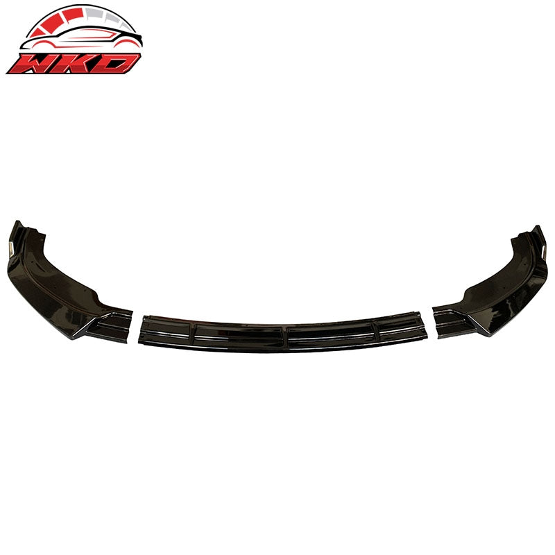 Fits 10-13 Infiniti G37 Sedan IKON Style 3PC Front Bumper Spoiler PP Gloss Black