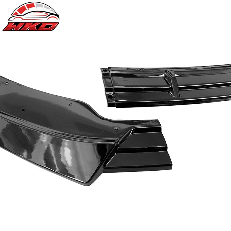 Fits 10-13 Infiniti G37 Sedan IKON Style 3PC Front Bumper Spoiler PP Gloss Black