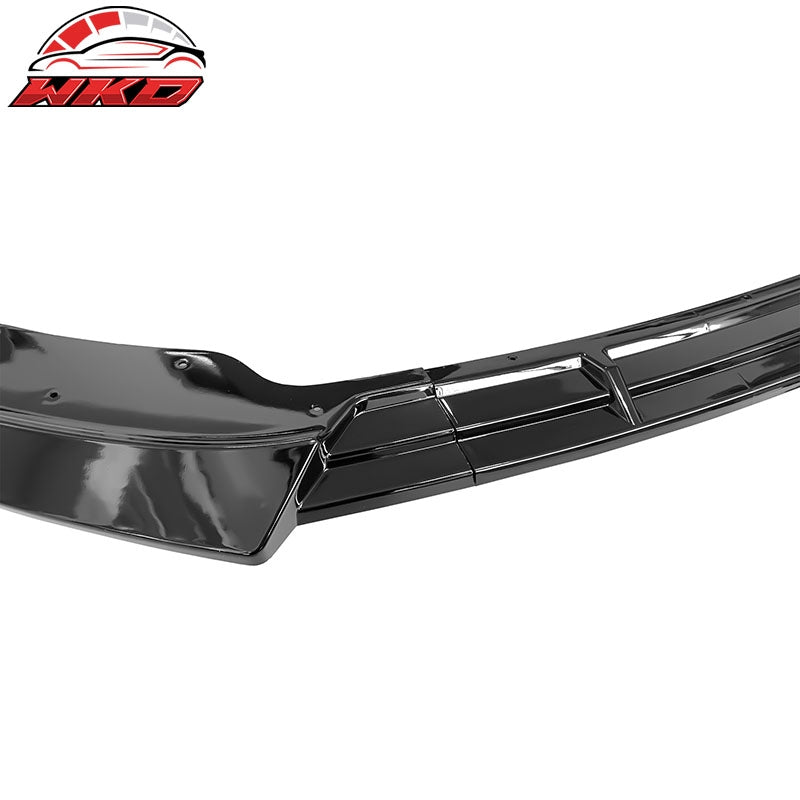 Fits 10-13 Infiniti G37 Sedan IKON Style 3PC Front Bumper Spoiler PP Gloss Black