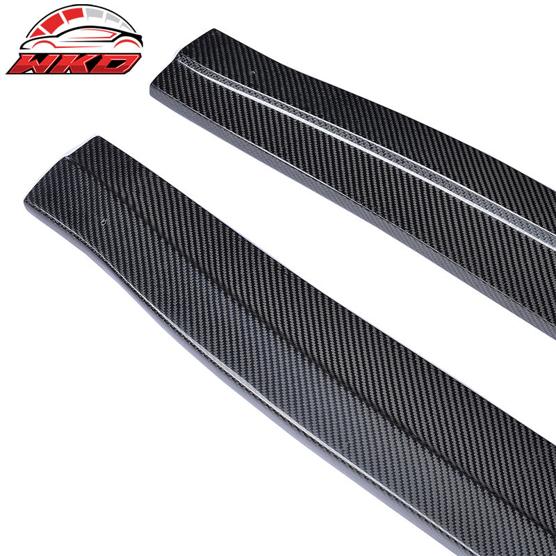 Fit 10-13 Infiniti G37 V36 JC Style 2PC Side Skirts Carbon Fiber