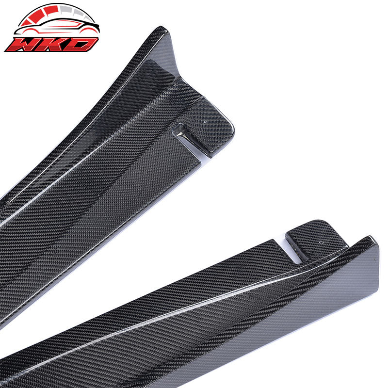 Fit 10-13 Infiniti G37 V36 JC Style 2PC Side Skirts Carbon Fiber